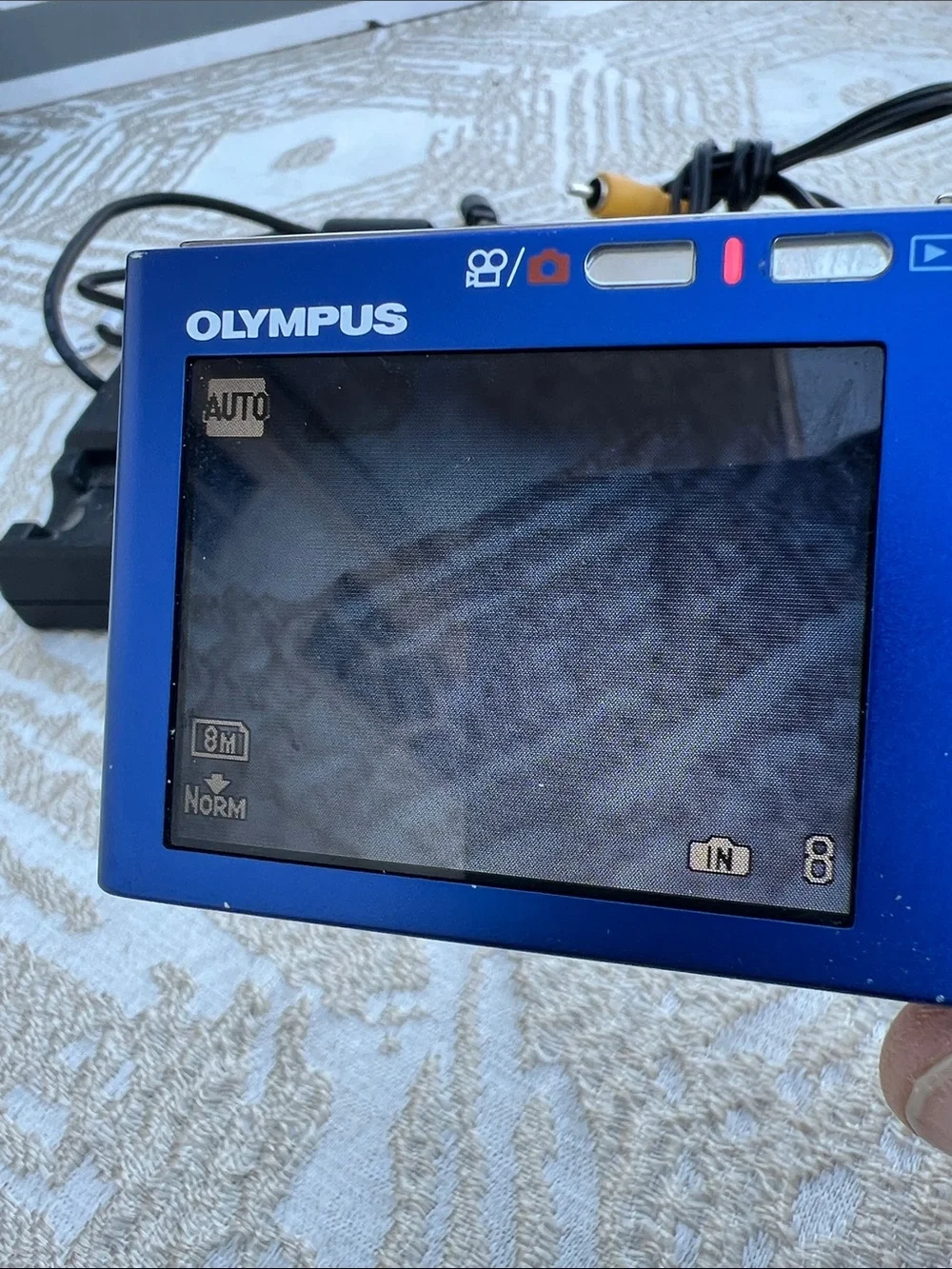 Olympus 8.0 Megapixel FE-360 Camera with accessories.